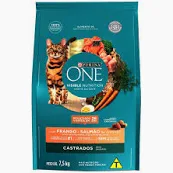 Ração PURINA ONE Gatos Adultos Castrados Frango e Salmão 7,5kg